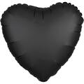 Loftus International 18 in. Onyx Heart Satin Luxe Hx Balloon A3-8035